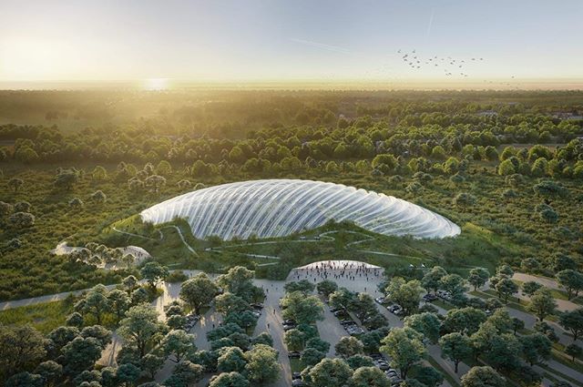 A világ legnagyobb egykupolás trópusi üvegházát tervezik Franciaországban